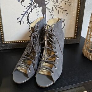 Chinese Laundry Gray Women's Lace-Up Booties